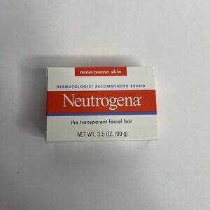 Neutrogena Transparent Facial Bar Acne-Prone Skin Formula Soap 3.5oz 3 Pack NEW